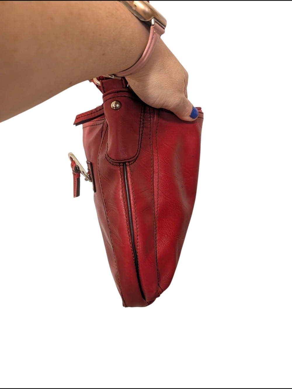 Nine West Red Leather Crossbody Bag - Picture 5 of 11